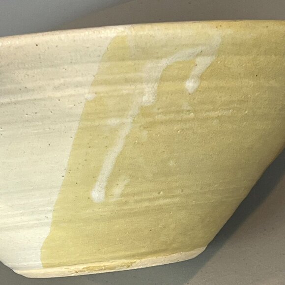 Speckled Brown and Tan Pottery Bowl 11.5" Diameter Rustic Handmade Stamped - Picture 8 of 15